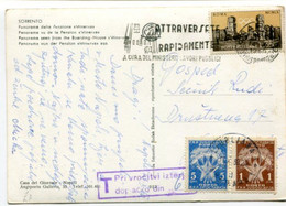 YUGOSLAVIA 1960 Underpaid Postcard From Italy With 1 And 5 D. Postage Due Stamps, Cancelled Split. - Segnatasse