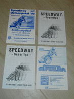 Speedway Neubrandenburg 1995 , 4x Programmheft / Programm / Rennprogramm , Program !!! - Motos