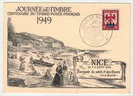 France // Journée Du Timbre 1949 Le 26..03.1949 à Nice - Tag Der Briefmarke