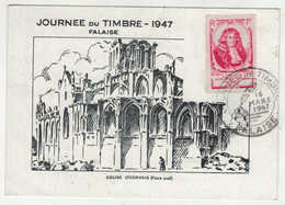 France // Journée Du Timbre 1947 Le 5..03.1947 à Falaise - Tag Der Briefmarke
