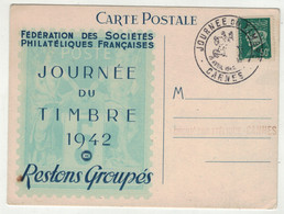 France // Journée Du Timbre 1942 Le 19..04.1942 à Cannes - Tag Der Briefmarke