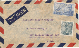 Spain Old Air Mail Cover Sent To USA With A Special Seal On The Backside Of The Cover - Cartas & Documentos