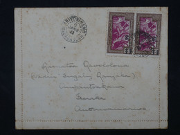 B I 10  MADAGASCAR  BELLE CARTE LETTRE RR 1943 PETIT BUREAU ARIVONIMAMO +  SURCHARGE++AFFRANCH. INTERESSANT++ - Briefe U. Dokumente