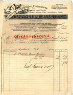 16- ANGOULEME- FACTURE LAROCHE JOUBERT -PAPETERIE -USINE LESCALIER-BASSEAU-GIRAC-A FAUSTAIN GAUDET LA CLAYETTE 1904 - Imprimerie & Papeterie