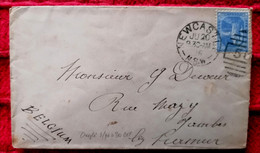 AUSTRALIA AUSTRALIE NEW SOUTH WALES LETTRE NEWCASTLE POUR JAMBES BELGIQUE 1896 VIA SYDNEY TB - Lettres & Documents