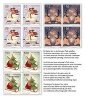 Switzerland 2022 (4/2022) Weihnachten Christmas – Festliche Grüsse Blocks4 - Other Perforation - Andere Stanzung - Neufs