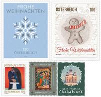 Austria - 2022 - Christmas - Mint Stamp Set (complete Issue) - Neufs