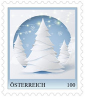 Austria - 2022 - Christmas - Winter Forest - Mint Personalized Stamp - Ongebruikt