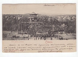 18889 " CATANIA-VILLA BELLINI COLL'ETNA " ANIMATA-VERA FOTO-CART POST.SPED.1904 - Catania