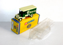 CORGI - CAMIONNETTE LIVRAISON MORRIS VAN, PUB BOURSIN - CAMION D'ANTAN 1956-2000 - AUTOMOBILE MINIATURE (2811.36) - Corgi Toys