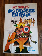 GRANDE AFFICHE CINEMA ORIGINALE ILLUSTREE C HUREL FILM 1971 LES BIDASSES EN FOLIE LES CHARLOTS 117CMX78CM DE CLAUDE ZIDI - Affiches & Posters