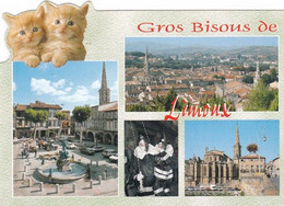 11 Gros Bisous De LIMOUX,vue Générale,place De La République,Eglise St Vincent, "Pierrots" TBE - Limoux