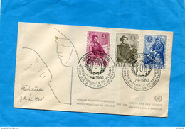BELGIQUE -enveloppe FD C  Illustrée  Par JeanCOTEAU- 7 41960  Cad   Année Mondiale Du Réfugiée-3 Stamp N° 1125-*7 - Cartas