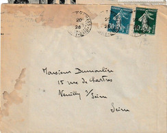 PORT SAID - LETTRE POUR NEUILLY SUR SEINE 1926 CACHET ARRIVEE FLAMME KRAG - Briefe U. Dokumente