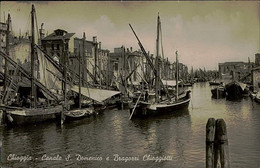 CHIOGGIA ( VENEZIA ) CANALE S. DOMENICA E BRAGOZZI CHIOGGIOTTI - EDIZ. FOTOCELERE 1942 (13282) - Chioggia