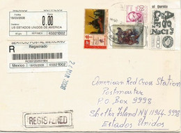 Lettre Recommandée Mexique Adressée à AMERICAN RED CROSS. NEW-YORK. 2008 - Mexiko