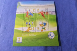 India 2014 MichelBlock 123 Fußball WM MNH - Blocks & Sheetlets