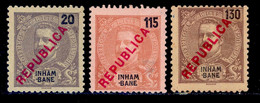 ! ! Inhambane - 1917 D. Carlos Local Republica 20, 115 & 130r - Af. --- - No Gum - Inhambane