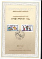 Bund 1989: Mi.-Nr. 1417-1418  ETB 13/1989:   Europa     (B014) - 1981-1990