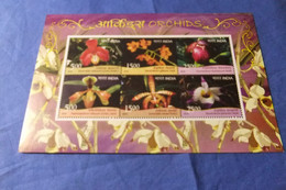 India 2016 Michel Block 142 Orchideen MNH - Blocks & Kleinbögen