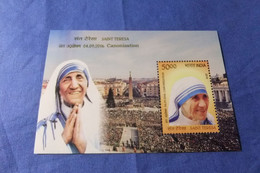 India 2016 Michel Block 145 Mutter Teresa MNH - Blokken & Velletjes