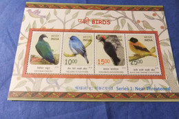 India 2016 Michel Block 147 Vogelarten MNH - Blocks & Sheetlets