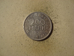 MONNAIE ALLEMAGNE 200 MARK 1923 G - 200 & 500 Mark