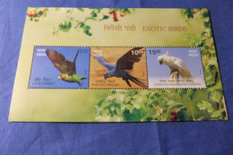 India 2016 Michel Block 150 Papageien II MNH - Blocchi & Foglietti