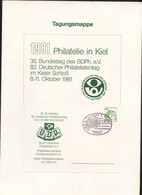 Privat-Postkarte PP104 D2/032 In Tagungsmappe Sost. KIEL 1981 - Cartoline Private - Usati