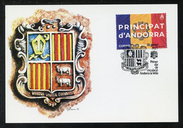 ANDORRA / ANDORRE (2021) - Carte Maximum Card - Bandera Y Escudo / Drapeau Et Blason / Flag & Coat Of Arms - Autres & Non Classés