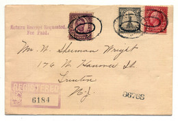 1930 Bridgeton, New Jerey, Michel-Nr. 263, 264, 277  O - Nach Trenton, Registered, Einschreiben - 1921-40