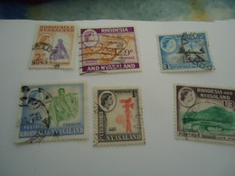 RHODESIA  NYASALAND   USED 6 STAMPS  LOTS - Rhodesia & Nyasaland (1954-1963)