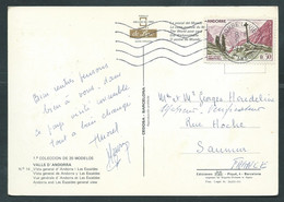 Carte Postale D'Andorre Affranchie Au Dos En 1969 Pour La France   -   Maca 3759 - Covers & Documents