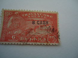 TRAVANCORE ANCHEL USED STAMPS OVERPRINT - Travancore