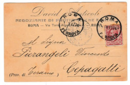 ITALIA ITALY LETTERA  DEL COMMERCIANTE DAVID ANTICOLI AL SIG. PIERANGELI NEL  1917 - Reclame