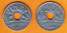 France - 1941 Et 1945 - 20 Centimes - 20 Centimes