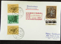 DDR: R-Fern-Bf Mit Selbstbed.-R-Zettel 50 Pf 1197 Berlin (134 A) -mit Einliefgsschein V 14.3.78 Mit 10 Pf Fj-Messe 1964 - Labels For Registered Mail