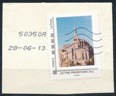 France-MonTimbraMoi - Mont St-Michel - YT MTAM 4 Oblitéré Sur Fragment - Used Stamps