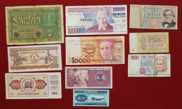 10  Billets  Divers Etranger     - Billet - Other & Unclassified