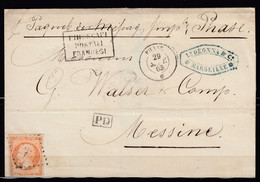 TTB. LSC N23 Ancre CaD Paquebot Phase Marseille-Messine. - 1862 Napoleon III