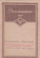 Photographiere Mit AGFA - Photo Paper Envelope - Drogerie Dartsch - Advertising - Publicité - Matériel & Accessoires