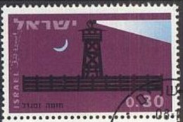 ISRAEL -  25éme Anniversaire Des Villages Fortifiés "Tour Et Palissade" - Le Village Au Crépuscule - Used Stamps (without Tabs)