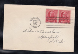 Sc#870, Mark Hopkins 2-cent Educator Issue First Day Of Issue Cover Williamstown Massachusetts 14 March 1940 - 1851-1940