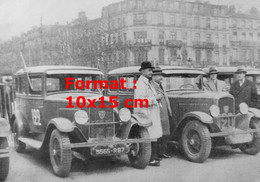Reproduction Photographie Ancienne Des Six Peugeot Et 5CV Du Tour De France Automobile à Lille En 1929 - Otros & Sin Clasificación