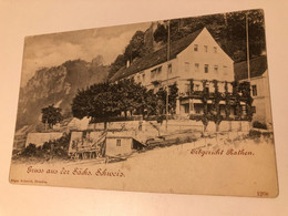 Germany Deutschland Rathen Sächs Schweiz Hotel Construction Edgar Schmidt Dresden 15415 Post Card POSTCARD - Rathen