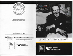 #75178 ARGENTINA-SPAIN 2022 JOINT ISSUE PERON RETURN ANIV POST OFFICIAL BROCHURE - Neufs