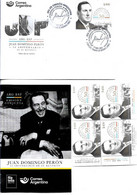 #75179 ARGENTINA-SPAIN 2022 JOINT ISSUE PERON RETURN ANIV MNH BLx4+FDC+POST OFFICIAL BROCHURE - Neufs