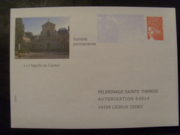 18524- PAP Réponse Luquet RF, Pèlerinage Ste Thérèse (Chapelle Du Carmel), Agr. 0312169, Neuf - Prêts-à-poster: Réponse /Luquet