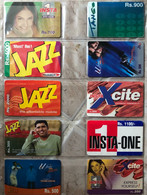 PAKISTAN MobilE  : 10 DIFFERENT CARDS AS PICTURED ( Lot 3 ) USED - Pakistan