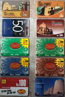 PAKISTAN REMOTE  : 10 DIFFERENT CARDS AS PICTURED ( Lot 3 ) USED - Pakistan